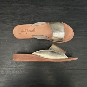 Free People gold slides